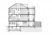 Casa Lutzenberger, corte longitudinal. Reforma Kiefer arquitetos