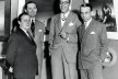 Cândido Portinari, Antonio Bento, Mario de Andrade e Rodrigo Melo Franco de Andrade, exposição de Portinari no Palace Hotel, Rio de Janeiro, julho de 1936