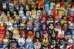 Matrioshkas, tradicional souvenir da Russia, a venda na feira de Izmailovo