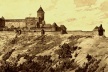 O castelo Hohkönisburg. Aquarela de Bodo Ebhardt publicada no memorial do autor, 1900