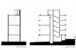 Edifício Condessa, cortes transversal e longitudinal, Porto Alegre RS Brasil, 2018. Arquitetos Cristiano Lindenmeyer Kunze e Nathalia Cantergiani Fagundes de Oliveira (autores) / Cantergiani + Kunze Arquitetos