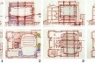 Croquis explicativos: 1. Filtro/proteção; 2. Percursos-galeria dos músicos / galeria freqüentadores; 3. Estrutura / sistema construtivo; 4. Instalações-distribuição vertical e horizontal