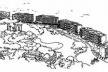 Conjunto residencial Parque Guinle, perspectiva geral do conjunto, Rio de Janeiro RJ. Lúcio Costa, 1948-54
