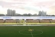Vista frontal do Projeto de reforma do Estadio.Effect Arquitetura e Gerenciamento de Projetos, Estádio 1º. De Maio, São Bernardo do Campo- SP.