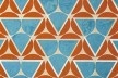 Varvara Stepanova, Circle Points—Teal and Orange, 1923. Estampa têxtil para produção em massa