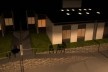Perspectiva externa noturna. Concurso Habitação para Todos CDHU. Casas escalonadas - Menção honrosa.