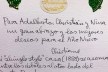 Cartão de Christiane Crasemann Collins para Adalberto da Silva Retto Júnior, verso, dezembro de 2009
