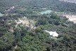 Foto panorâmica do CienTec. No canto inferior direito, cobertura tensionada da praça Oscar Sala, 2011