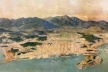 Panorama da cidade do Rio de Janeiro em 1860, Emil Bauch. Litografia, 71,9 x 242 cm