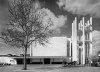 Stephanus Kirche, Detmerode, Alemanha, 1963/68. Vista exterior, elevação principal do templo