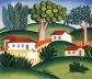 Paisagem com touro. Tarsila do Amaral, 1925