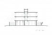 Casas + Edifício Misto MBV2, corte BB, Sobral CE Brasil, 2020. Arquitetos Bruno Braga, Bruno Perdigão, Igor Ribeiro e Luiz Cattony / Rede Arquitetos