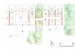 Proposta bairro urbano + produção agrícola, plantada cooperativa agrícola, segundo pavimento. 1)administração, 2)cozinha, 3)recepção, 4)auditório e 5)salas individuais. Roney Pessoa, FAU PUC-Campinas