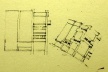 Esquissos de estudo para a cooperativa de habitação Sardegna, Bergamo, Itália - Francesco Ginoulhiac, 1966