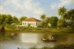 Paisagem de Recife, Rio Capibaribe, 1863, exemplo de tipologia da casa solta no lote