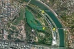 Localização da Cité Internationale e da Interpol em relação ao Parc de la Tête d’Or. Imagem trabalhada pela autora a partir do Google Earth, em 03 de outubro de 2008.