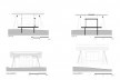Casa Palicourea, cortes EE e FF e elevações B e D (bloco A), São Jorge GO Brasil, 2021. Arquitetos Daniel Mangabeira, Henrique Coutinho e Matheus Seco / Bloco Arquitetos