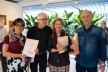 Francine Sakata, Vladimir Bartalini, Ciça Gorski e Oscar Bressane