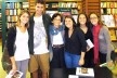 Durante o lançamento do livo com um grupo de estudantes de Arquitetura
