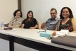 Celma Chaves, Klaudia Perdigão, Fernando Lara e Cybelle Miranda durante o Seminário de mestres e mestrandos