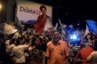 Daniel Amor em festa na avenida Paulista pela vitória de Dilma Rousseff na eleição presidencial