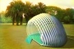 Projeto de quiosque para parques públicos de São Paulo, Inserção do quiosque no contexto de um parque, Angela Ishibashi e Rafael Derderian. 2º. prêmio categoria estudantes, 2009.