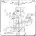 Mapa de Campinas em 1878. Observa-se as duas ruas sinuosas no meio do traçado ortogonal do centro da cidade. Sob a ponta do desvio, o largo de fundação da cidade (marcado em vermelho). Campinas toma forma pelo movimento