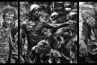 “O inferno de Bosch segundo Sebastião Salgado”, tríptico 10, fragmentos da exposição fotográfica “Gold – Mina de Ouro Serra Pelada”