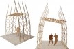 Passagem coberta em madeira: modelagem generativa por algoritmos, Campus UFRN, Natal RN Brasil, 2019. Arquitetos Alessio Perticarati Dionisi, Clodoaldo Dino de Castro e Nilberto Gomes de Sousa
