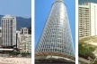Caesar Park em Ipanema; Hotel Rio Othon Palace em Copacabana; Hotel Nacional e Hotel Inter-Continental Rio em São Conrado