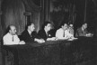 Fundação do IAB/SP. Da esquerda para direita: JCFR, Eduardo Kneese de Mello, Hermínio de Andrade Silva, Paulo Camargo de Almeida, 1943