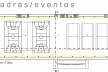 Quadras esportivas e Eventos. Legenda: 1. Área de Acesso; 2. Rampa; 3. Circulação vertical; 4. Acesso exclusivo Alojamento; 5. Quadras Poliesportivas; 6. Quadras de Tênis; 7. Arquibancada retrátil; 8. Vestiários; 9. Salas de Esporte