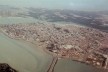 Vista aérea da região central de São Luís em 1984, após a construção do anel viário