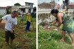 Grupo das pessoas encarregadas de realizar a limpeza na Comunidade Alto da Torre