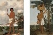 À esquerda, Homem Tupi, 1643, 272 x 163 cm; à direita, Mulher Tupi, 1641, 274 x 163 cm