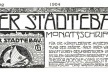 Frontispício do primeiro número da revista Der Städtebau, publicada em 1904 e editada por Sitte e Goecke