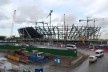 Estádio Olímpico de Londres em construção, em janeiro de 2009