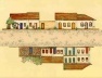 Desenho representando uma das ruas de Paraty, feito por Patrícia Sada