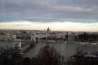 Vista panorâmica de Budapeste, com a Ponte das Correntes (Lánchíd) em primeiro plano