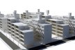 Perspectiva geral. Concurso Habitação para Todos. CDHU. Edifícios de 6/7 pavimentos - 2º Lugar.