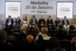 Início da solenidade, com as presenças de Carlos Martins, Paulo Mendes da Rocha, Nádia Campeão, Fernando Haddad, Dom Odilo Scherer, Antonio Donato, Rosa Artigas e Renato Anelli