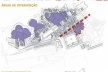 Áreas ocupadas e desocupadas, fluxos principais, Áreas de intervencão