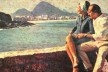 Sérgio Bernardes e Clarice, sua primeira esposa, na varanda da sua casa