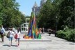 Praça perto do City Hall. Escultura de Sol LeWitt