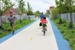 Bloomingdale Trail, desenho de piso, Chicago, 25 jun. 2015