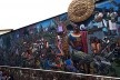 Painel gigantesco em rua de Cusco/Peru