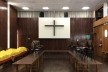 Igreja São Bonifácio, 1964-66, arquiteto Hans Broos. Sala paroquial