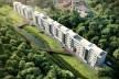 Projeto de edifício misto e parque do córrego