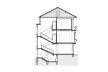Casa Lutzenberger, corte transversal. Reforma Kiefer arquitetos