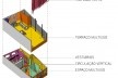 Centro Cultural Lá da Favelinha, perspectiva isométrica, Belo Horizonte MG, 2021. Arquitetos Fernando Maculan e Joana César Magalhães (autores) / Coletivo Levante